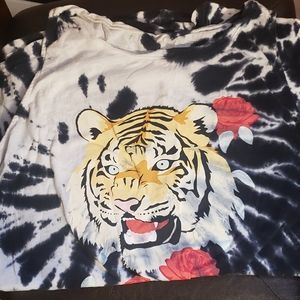 Sleeveless Tiger tye dye tee